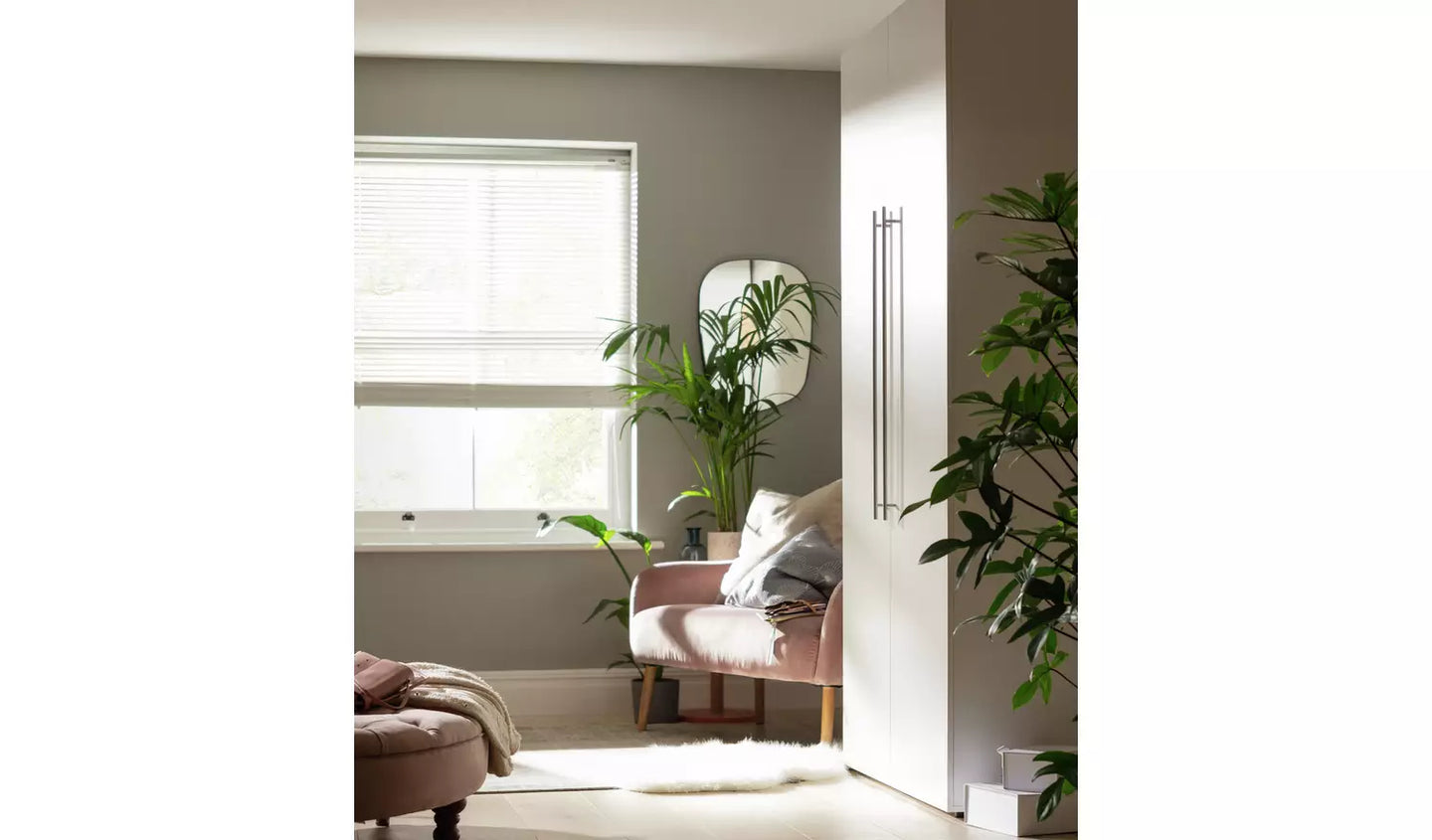 Assembled 2 Door Tall Wardrobe - Grey